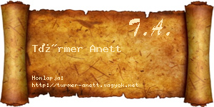 Türmer Anett névjegykártya